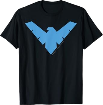 DC Comics Nightwing Classic Superhero Blue Logo T-Shirt Copy Copy Copy Copy Copy