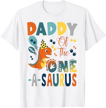 Daddy Of The One-A-Saurus 2Nd Birthday Dinosaur Party T-Shirt Copy Copy Copy Copy Copy