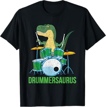 Funny Dinosaur Musician T Rex Drummer Boys Gift Drums T-Shirt Copy Copy Copy Copy Copy