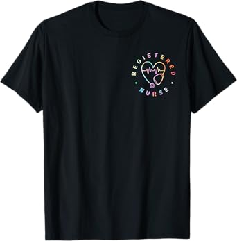 Registered Nurse Heart Beat Tie Dye Long Sleeve RN Nursing T-Shirt Copy Copy Copy Copy Copy