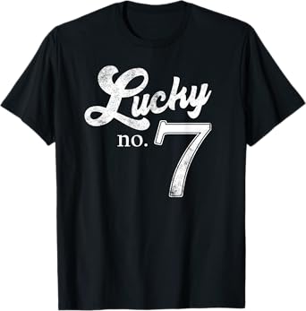 Lucky Number Seven Distressed Favourite Number Seven T-Shirt Copy Copy Copy Copy Copy